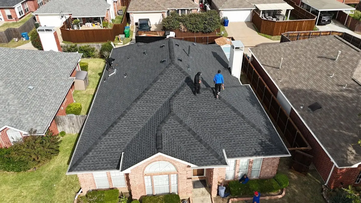Slate & Tile Roof Repair work in progress on a New Ipswich property